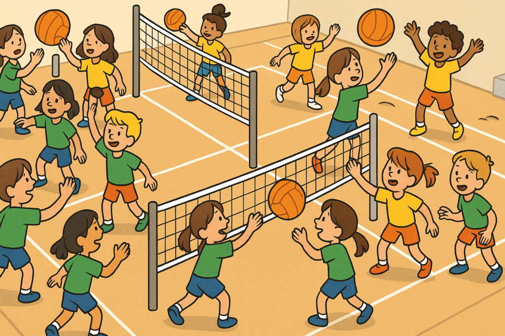 Juego de Voleibol Cooperativo