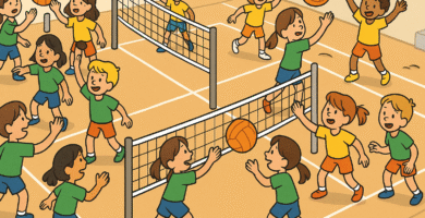 Juego de Voleibol Cooperativo